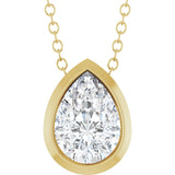 14K Yellow Gold 1/2 CT Lab-Grown Diamond 16-18" Necklace
