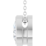 14K White Gold 1/3 CT Lab-Grown Diamond 16-18" Necklace