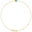 14K Yellow Gold Lab-Grown Alexandrite Bezel-Set Solitaire 6 1/2-7 1/2" Bracelet