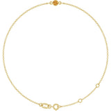 14K Yellow Gold Natural Citrine Bezel-Set Solitaire 6 1/2-7 1/2" Bracelet