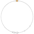 14K White Gold Natural Citrine Bezel-Set Solitaire 6 1/2-7 1/2" Bracelet