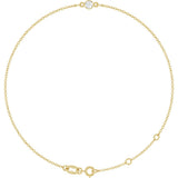 14K Yellow Gold 1/10 CT Natural Diamond 6 1/2-7 1/2" Bracelet