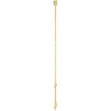 14K Yellow Gold Lab-Grown Emerald Bezel-Set Solitaire 6 1/2-7 1/2" Bracelet