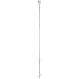 Sterling Silver Natural Amethyst Bezel-Set Solitaire 6 1/2-7 1/2" Bracelet
