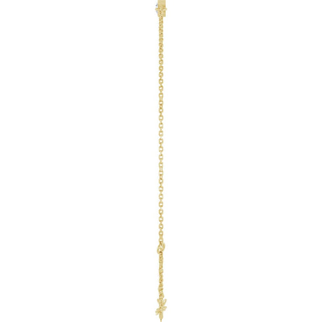14K Yellow Gold Lab-Grown Diamond 6 1/2-7 1/2" Bracelet