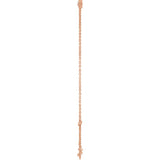 14K Rose Gold 1/10 CT Natural Diamond 6 1/2-7 1/2" Bracelet