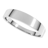 Sterling Silver 4 mm Lightweight Tapered Flat Band Size 10