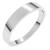 Sterling Silver 4 mm Lightweight Tapered Flat Band Size 10