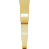 14K Yellow Gold 4 mm Lightweight Tapered Flat Band Size 6.5