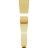 14K Yellow Gold 4 mm Lightweight Tapered Flat Band Size 6