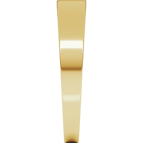 14K Yellow Gold 4 mm Lightweight Tapered Flat Band Size 7