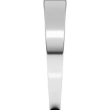 Sterling Silver 4 mm Lightweight Tapered Flat Band Size 10