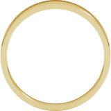 14K Yellow Gold 4 mm Lightweight Tapered Flat Band Size 6.5