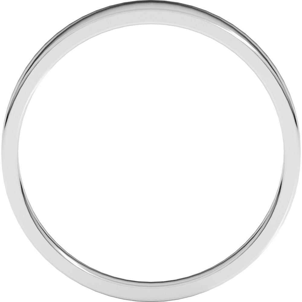 Sterling Silver 4 mm Lightweight Tapered Flat Band Size 10