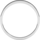 Sterling Silver 4 mm Lightweight Tapered Flat Band Size 10