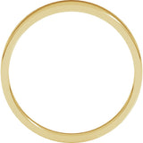 14K Yellow Gold 4 mm Lightweight Tapered Flat Band Size 6