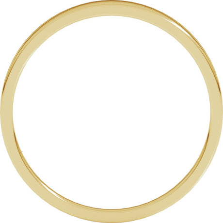 10K Yellow Gold 2.5 mm Lightweight Tapered Flat Band Size 8