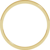 10K Yellow Gold 2.5 mm Lightweight Tapered Flat Band Size 8