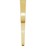 10K Yellow Gold 2.5 mm Lightweight Tapered Flat Band Size 8