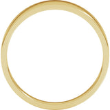 14K Yellow Gold 5 mm Lightweight Tapered Flat Band