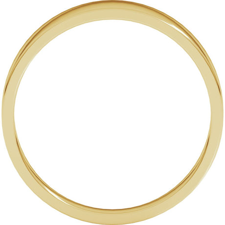 10K Yellow Gold 5 mm Lightweight Tapered Flat Band Size 6