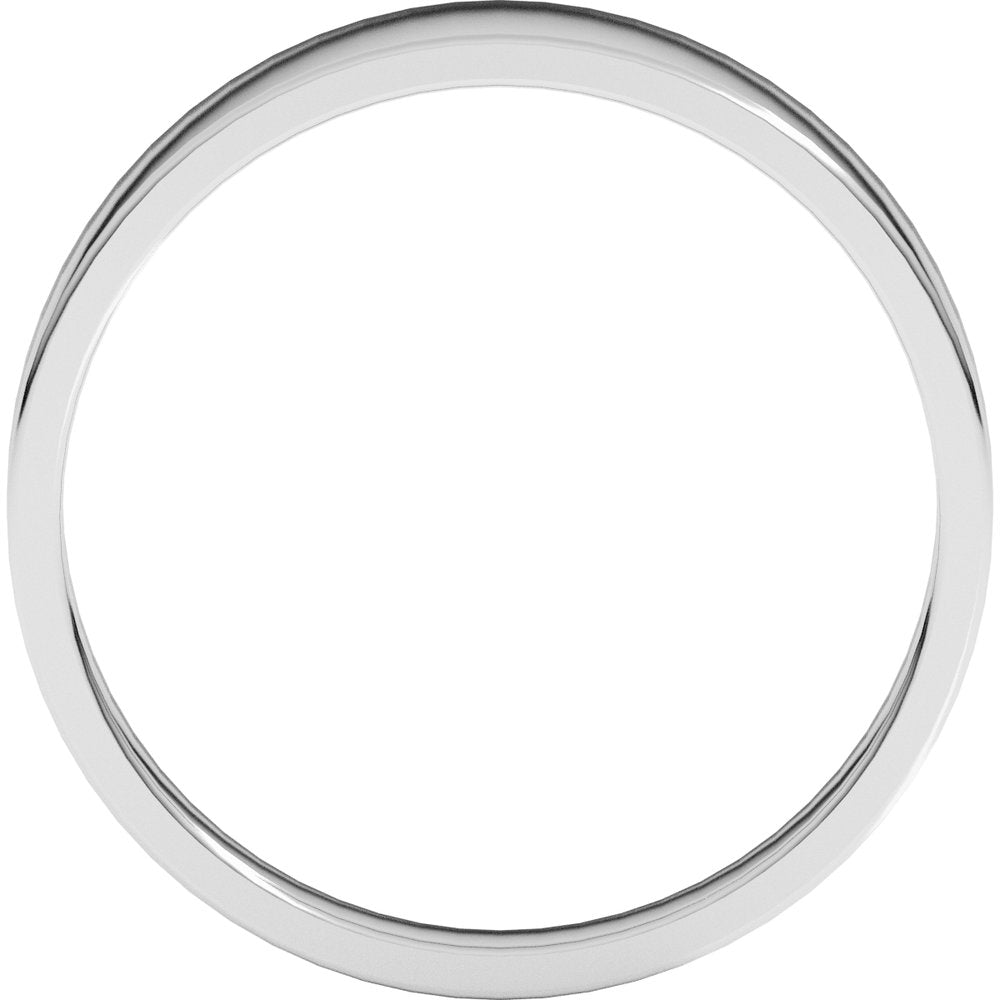 Sterling Silver 5 mm Lightweight Tapered Flat Band Size 10.5