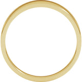 10K Yellow Gold 5 mm Lightweight Tapered Flat Band Size 6