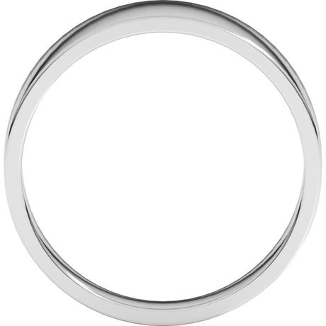 Sterling Silver 7 mm Lightweight Tapered Flat Band Size 16