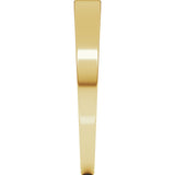 14K Yellow Gold 3 mm Lightweight Tapered Flat Band Size 6