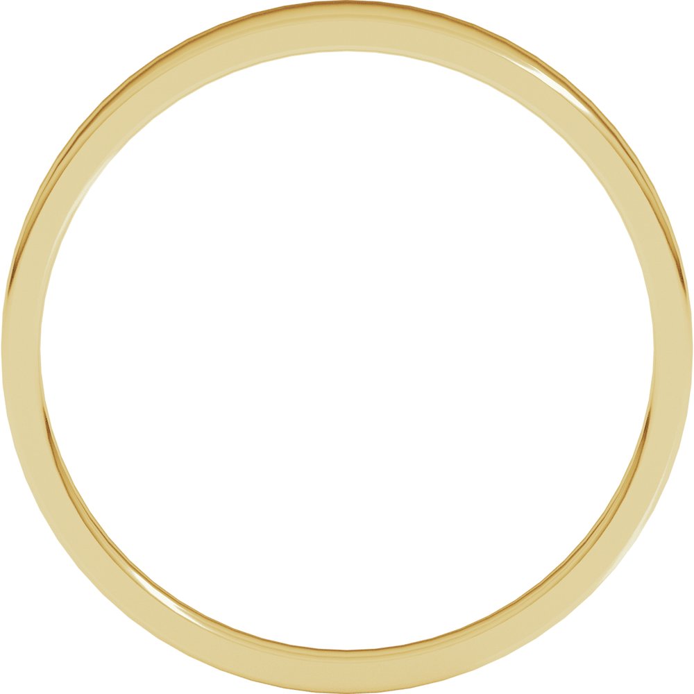 14K Yellow Gold 3 mm Lightweight Tapered Flat Band Size 6