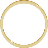 14K Yellow Gold 3 mm Lightweight Tapered Flat Band Size 6