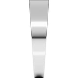 14K White Gold 5 mm Lightweight Tapered Flat Band Size 10