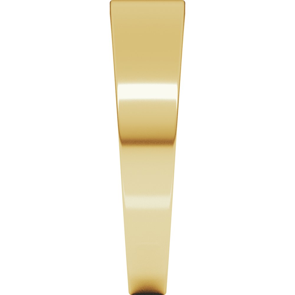 10K Yellow Gold 5 mm Lightweight Tapered Flat Band Size 6