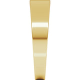 10K Yellow Gold 5 mm Lightweight Tapered Flat Band Size 6