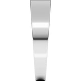 Sterling Silver 5 mm Lightweight Tapered Flat Band Size 10.5