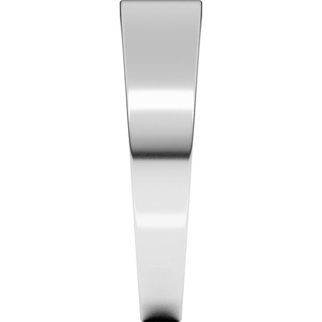 14K White Gold 5 mm Lightweight Tapered Flat Band Size 9