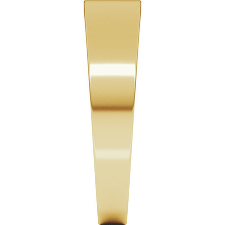 10K Yellow Gold 5 mm Lightweight Tapered Flat Band Size 6