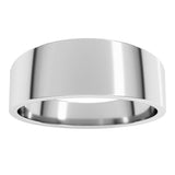 Sterling Silver 7 mm Lightweight Tapered Flat Band Size 16
