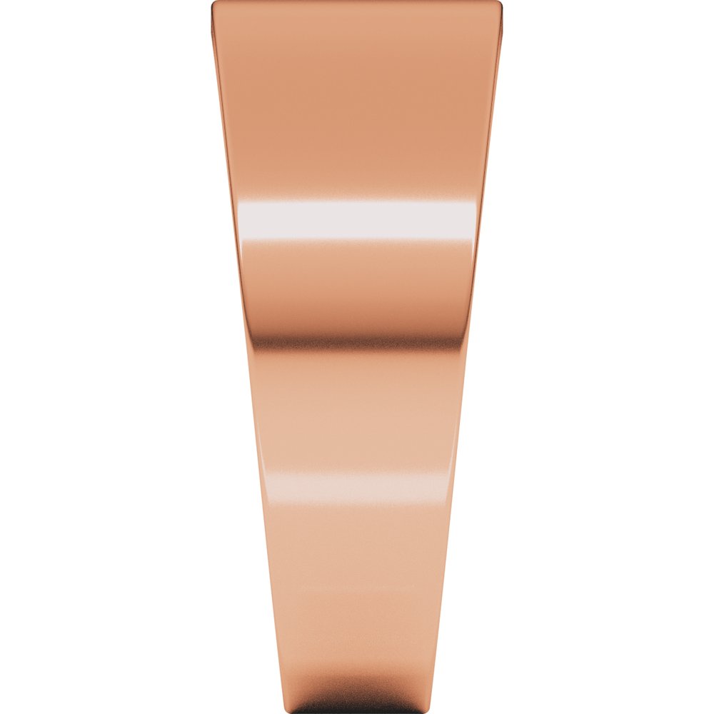 14K Rose Gold 8 mm Lightweight Tapered Flat Band Size 8.5