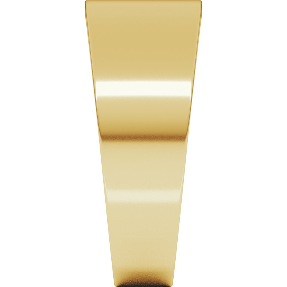 14K Yellow Gold 8 mm Lightweight Tapered Flat Band Size 11