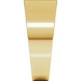 14K Yellow Gold 8 mm Lightweight Tapered Flat Band Size 11