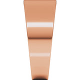 14K Rose Gold 8 mm Lightweight Tapered Flat Band Size 8.5