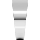 14K White Gold 8 mm Lightweight Tapered Flat Band Size 6.5