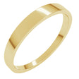 14K Yellow Gold 3 mm Lightweight Tapered Flat Band Size 6