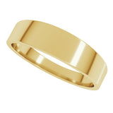 10K Yellow Gold 5 mm Lightweight Tapered Flat Band Size 6