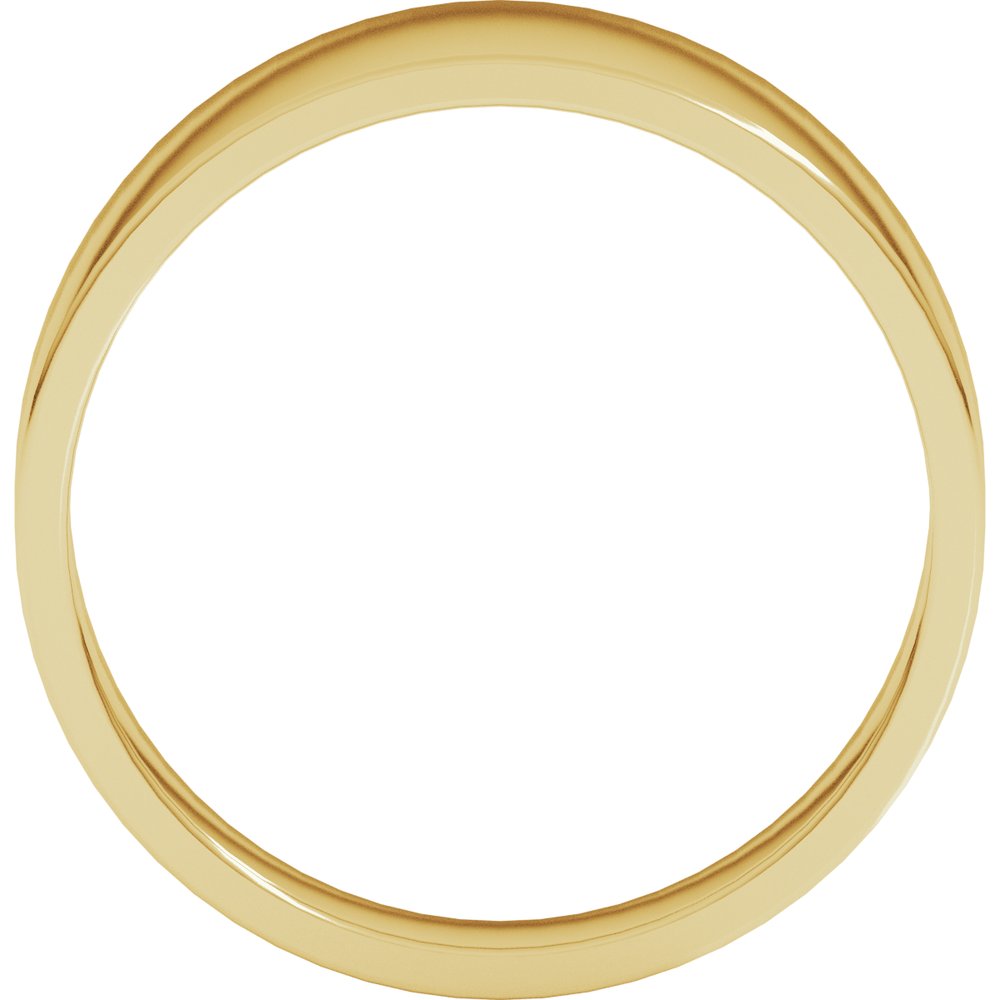 14K Yellow Gold 8 mm Lightweight Tapered Flat Band Size 11