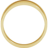 14K Yellow Gold 8 mm Lightweight Tapered Flat Band Size 11