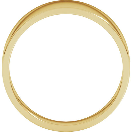 14K Yellow Gold 8 mm Lightweight Tapered Flat Band Size 11