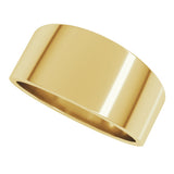 14K Yellow Gold 9 mm Lightweight Tapered Flat Band Size 8