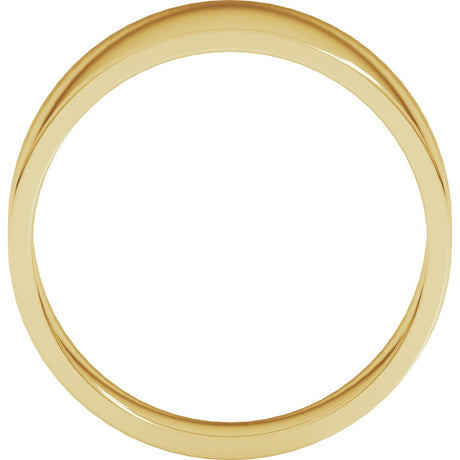 14K Yellow Gold 9 mm Lightweight Tapered Flat Band Size 8